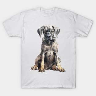 Great Dane Dog Wearing Gas Mask T-Shirt